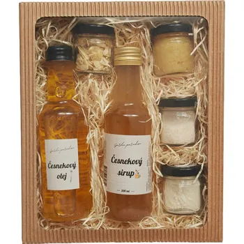 Dárkový potravinový koš Degustační balíček Garlic Paradise