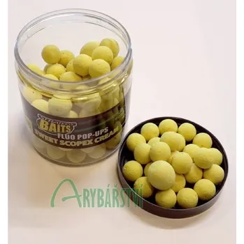 Boilies STRATEGY BAITS Plovoucí boilies Fluo Pop-Ups 100 g - Sweet Scopex Cream / 12 mm