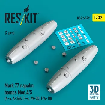 Plastikový model Reskit 1/32 Mark 77 napalm bombs Mod.4,5 (2 pcs.)