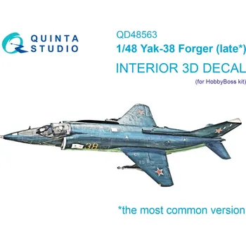 Plastikový model Quinta studio 1/48 Yak-38 3D-Print&col.Interior (HOBBYB)