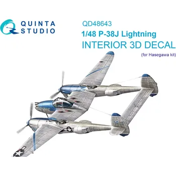 Plastikový model Quinta studio 1/48 P-38J Lightning 3D-Print&col.Interior (HAS)