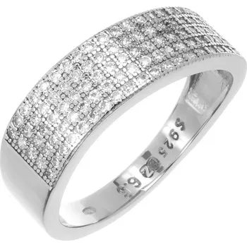 Prsten Argento 72913 Stříbrný prsten - čiré kulaté zirkony | Velikost prstenu: 55mm