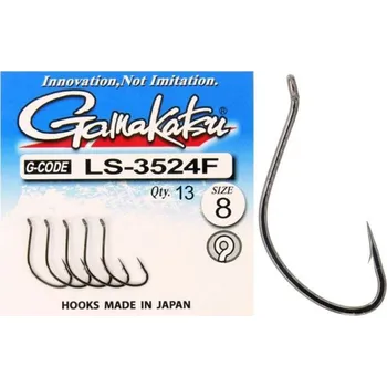GAMAKATSU Háček LS-3524F New Label Eyed Hooks Black 13ks - 10