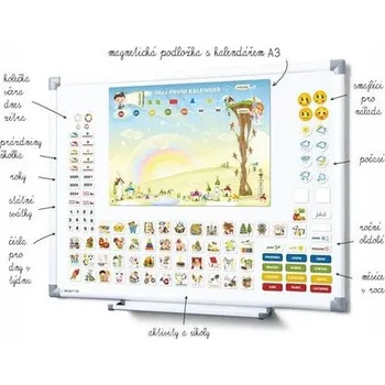 Magnetická kreslící tabulka Kalendář magnetický - Školka