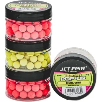 Boilies JET FISH Feeder Pop-Up Boilies 20 g 9 mm - Česnek Chilli