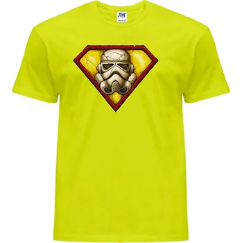 Pánské tričko panske_levne_tricko_potisk_Superman_Stormtrooper Barva: Pistachio - pistáciová, velikost: XS