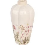 Keramická váza s květy a motýlky Flowers of Love M – 21x34 cm