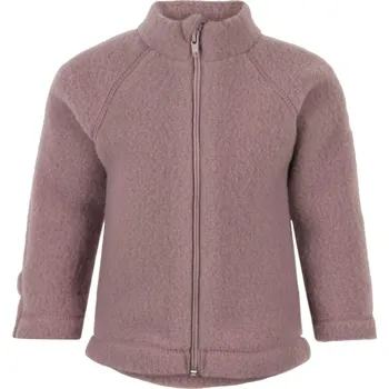 Chlapecká mikina Dětská mikina na zip merino-fleece barva růžová Twilight Mauve Mikk-Line Velikost: 116