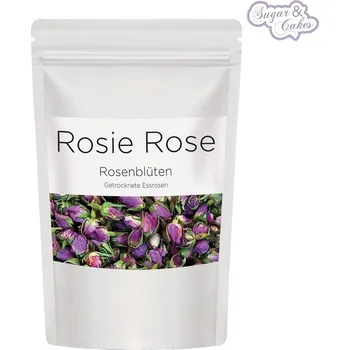 Jedlá dekorace na dort Sugar and Cakes ROSIE ROSE - SUŠENÉ KVĚTY RŮŽE "rosenblüten" poupátka 50g