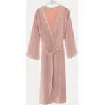 Soft Cotton Dámský elegantní župan DESTAN v dárkovém balení, Starorůžová, 420 g / m², Česaná prémiová bavlna 100%, Dlouhý - vel. L
