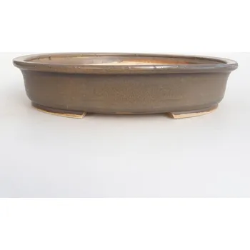 Květináč Keramická bonsai miska 24 x 20,5 x 5 cm hnědá