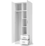 Šatní skříň LIMA S-2 bílá