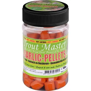SPRO Pelety na pstruhy Trout Master Garlic Pellets 60 g - oranžová