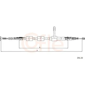 Lanko parkovací brzdy Lanko ruční brzdy COFLE 251.33