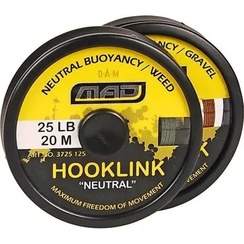 MAD Návazcová Šňůra HOOKLINK NEUTRAL WEED 25m 25lb