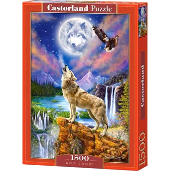 Puzzle Puzzle Castorland 1500 dílků - Vlk v noci
