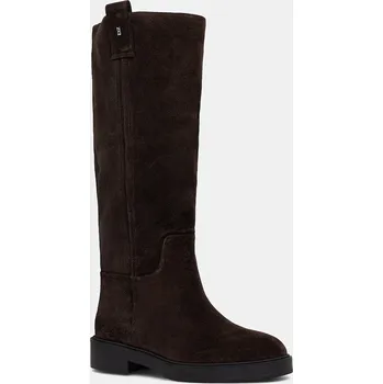 Dámské kozačky Semišové boty Nokwol Jose Brown Leather Jose.Brown.Leather hnědá 89X, EUR 39