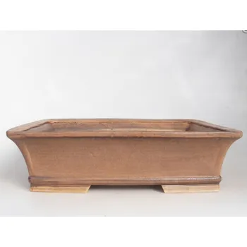 Květináč Keramická bonsai miska 29,5 x 24 x 8 cm hnědá
