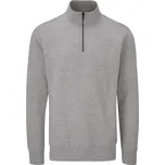 Mantis Mikina přes hlavu s krátkým zipem - Šedý melír | S