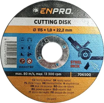 Řezný kotouč Kotouč na kov řezný Ø 115 x 1,0 x 22,2 mm, ENPRO
