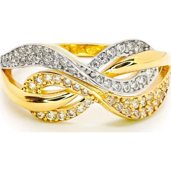 Prsten Prsten ze žlutého zlata se zirkony 99165390247