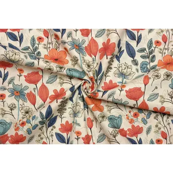 Bavlněné plátno - Luční květiny