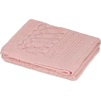 Dětská deka Starorůžová pletená dětská deka z Bio bavlny 80x100 cm Sorbet – Cam Cam Copenhagen ID_1822744