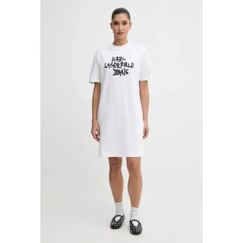 Dámské šaty Bavlněné šaty Karl Lagerfeld Jeans B1W13043 bílá 00X, vel. L