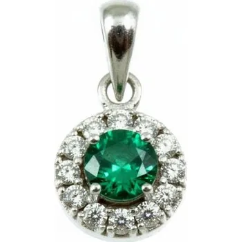 Přívěsek ŠPERKY-NM, Zlatý přívěsek se smaragdem a diamanty 1447