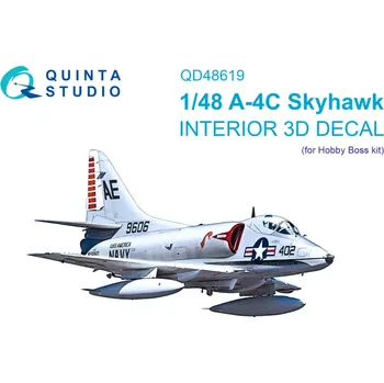 Plastikový model Quinta studio 1/48 A-4C Skyhawk 3D-Print&col.Interior (HOBBYB)