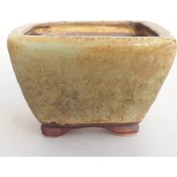 Květináč Keramická bonsai miska 6 x 6 x 4 cm zelená