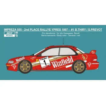Plastikový model Reji model 1/24 Transkit Subaru Impreza 555 Rallye Ypres 1997