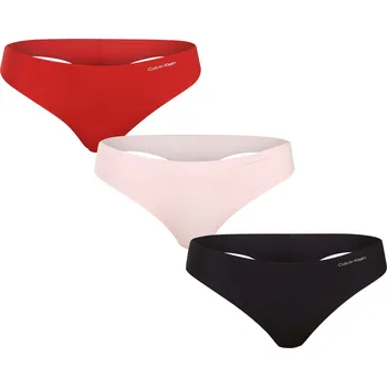 Kalhotky 3PACK dámská tanga Calvin Klein vícebarevná (QD3560E-IIL) XL