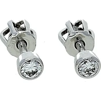 Náušnice Goldstore Náušnice pecky bílé zlato se zirkony Váha: 0.78 g