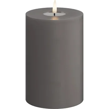 Svíčka LED svíčka Deluxe Homeart Gra Bloklys 10 x 15 cm RF.0035 šedá 90X