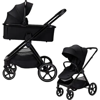 Kočárek MOON kombinovaný kočárek Aura Onyx Melange