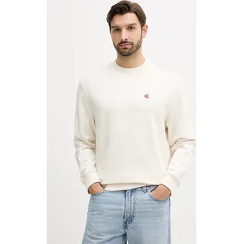 Pánská mikina Bavlněná mikina Calvin Klein Jeans LV04RC296G béžová 01A, vel. XL