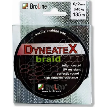 BROLINE Splétaná šňůra Dyneatex Green Olive 135m - 0.16 mm (11.2 kg)
