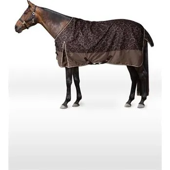 Deka pro koně Nepromokavá deka Horze Glasgow AW 25/26, 0 gr, hnědá s podkovami - vel. 125/175