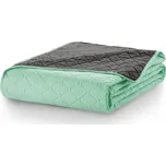 Oboustranný přehoz na postel DecoKing Axel mentolový/ocelový, velikost 260x280