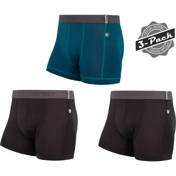 Pánské spodní prádlo Sensor Pánské trenky Sensor Coolmax TECH, 3-pack, černá/safír velikost M