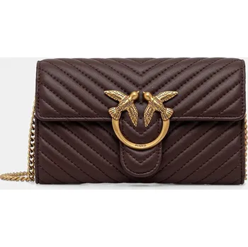 Kabelka Kožená kabelka Pinko 100062.A0GK hnědá 89X, vel. ONE SIZE