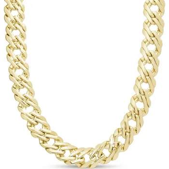 Řetízek Masivní řetízek typu cuban, pozlaceno 14k zlatem 2531