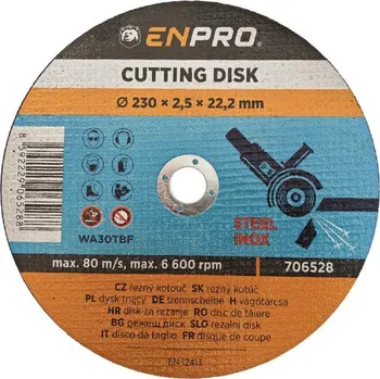 Řezný kotouč Kotouč na kov řezný Ø 230 x 2,5 x 22,2 mm, ENPRO