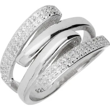 Prsten Argento 73131 Stříbrný prsten - čiré kulaté zirkony | Velikost prstenu: 58mm