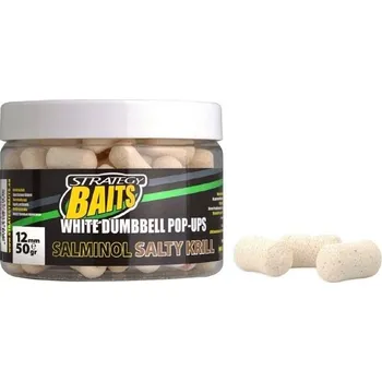 Boilies STRATEGY BAITS SALTY KRILL &amp; SALMINOL Dumbbells 50 g - 12 mm