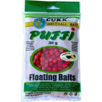 Návnadová surovina CUKK Puffi Small 30 g - vanilka (červená)