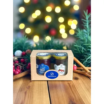 DobroLádovna Vánoční DVOJKA PRODUKT 1: červený rybíz džem 200 g, PRODUKT 2: švestkové čatní 200 g 2 x 200 g