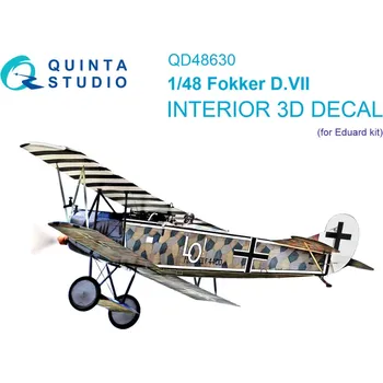 Plastikový model Quinta studio 1/48 Fokker D.VII 3D-Print&col.Interior (EDU)
