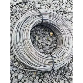 Lano 2. jakost - Ocelové lanko 4mm, 6×7M-FC, DIN 3055, Zn. Celek 200m